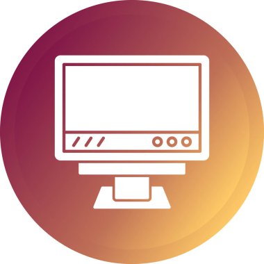 Bilgisayar. Web simgesi basit illüstrasyon