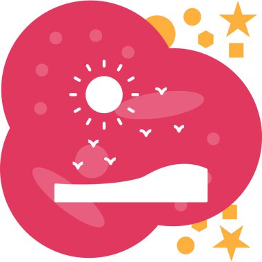 Havai fişekler. Web simgesi basit illüstrasyon