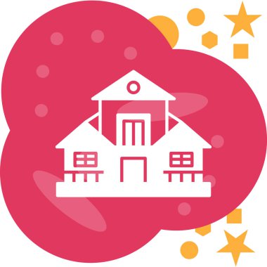 Ev. Web simgesi vektör illüstrasyonu