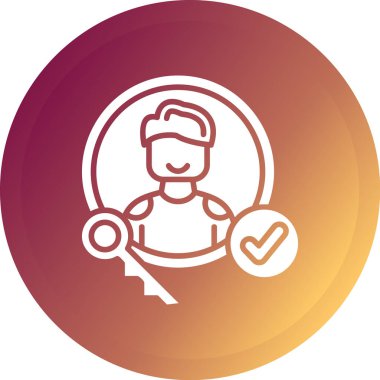 Sırt çantalı bir kadının vektör çizimi