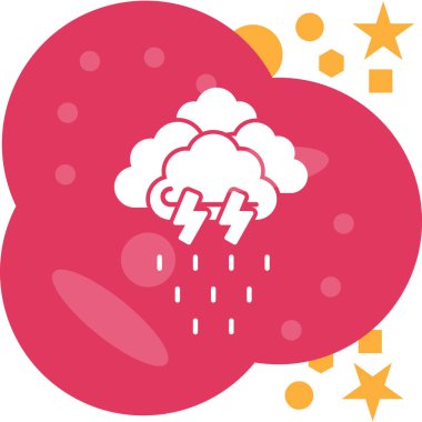 Yağmur. Web simgesi basit tasarım