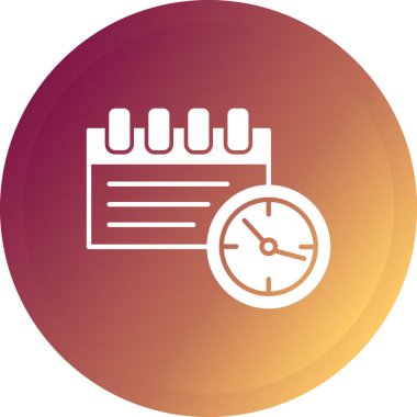 Saat simgesinin vektör illüstrasyonu