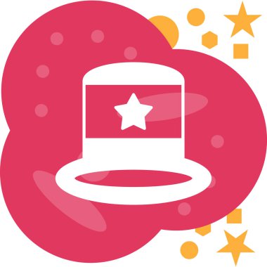 Yıldızlı bir noel şapkasının vektör çizimi