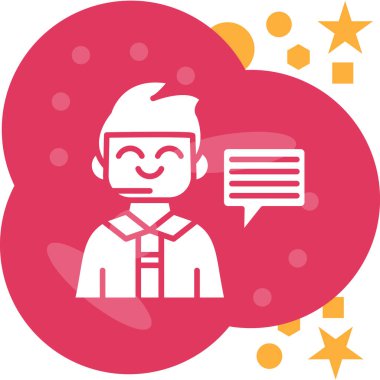 konuşma balonu simgesi, vektör illüstrasyonu