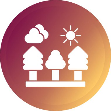 Orman simgesi, vektör illüstrasyonu