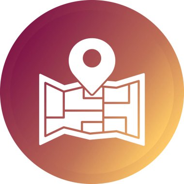 harita simgesinin vektör illüstrasyonu