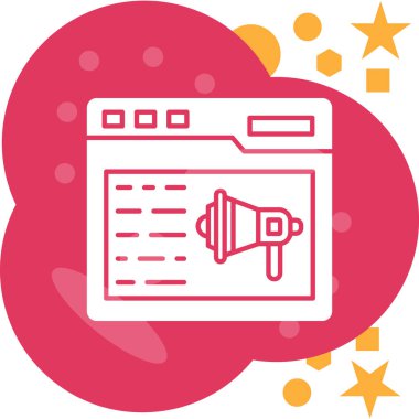 Çevrimiçi alışveriş web simgesi, basit vektör illüstrasyonu