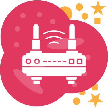 router modern simgesi, vektör illüstrasyonu