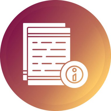 Belge. Web simgesi basit illüstrasyon