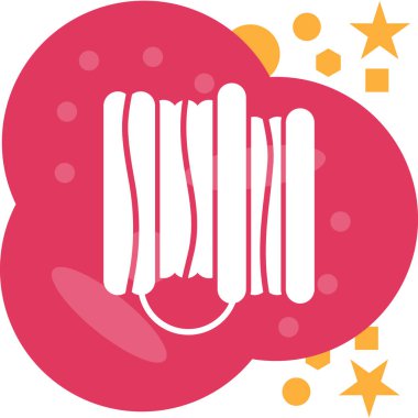 Şeker vektörü simgesi, basit tasarım illüstrasyonu