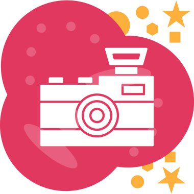 kamera simgesi vektör illüstrasyonu