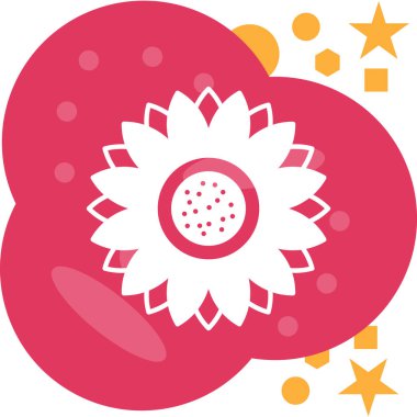 Bir çiçeğin vektör illüstrasyonu