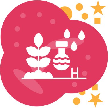 Bir bitki simgesinin vektör illüstrasyonu