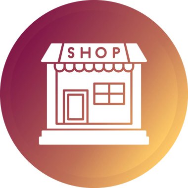 Dükkan. Web simgesi basit illüstrasyon