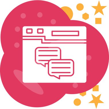 konuşma balonu simgesi, vektör illüstrasyonu