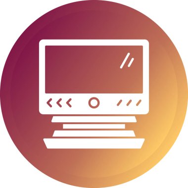 Dizüstü bilgisayar simgesi vektör çizimi