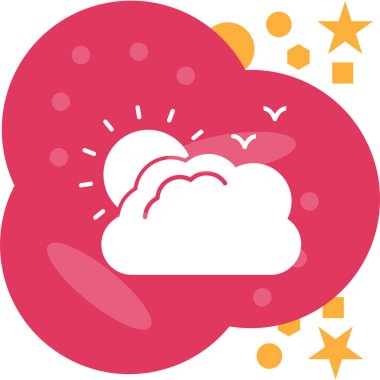 Yıldızlı bulut. Basit resimleme