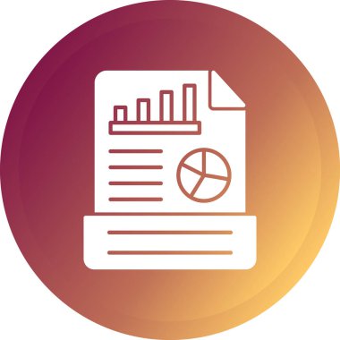 iş raporu vektör illüstrasyon simgesi