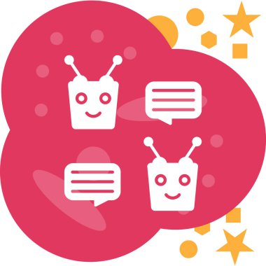 robot. İkonum. Basit tasarım