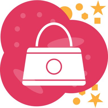 Çanta. Web simgesi basit illüstrasyon