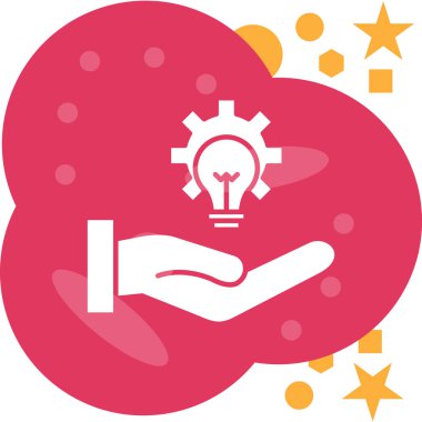 Bir ampulle bulut hesaplama teknolojisinin vektör çizimi