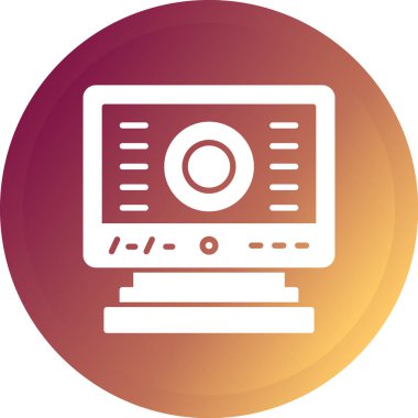 Bilgisayar. Web simgesi basit illüstrasyon