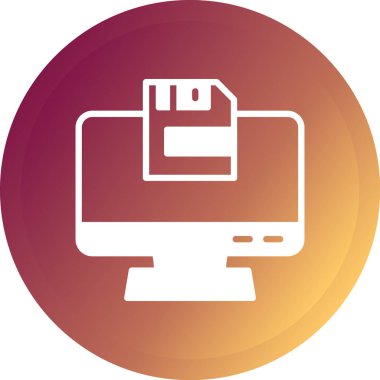 Diskette Vektör Simgesi, Basit Görüntü Beyaz Arkaplanda İzole Edildi 