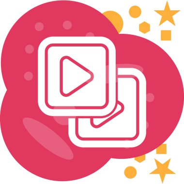 Bir video oynatıcısının vektör illüstrasyonu