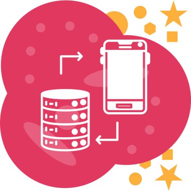 trend biçimi izole edilmiş arkaplanda veri depolama simgesi