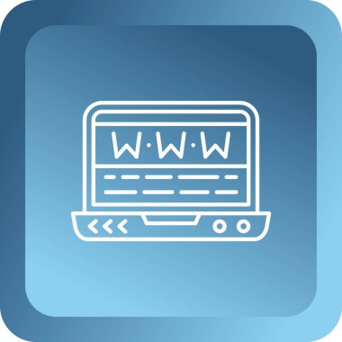 Ağ simgesi. İnternet sitesindeki internet düğmesi