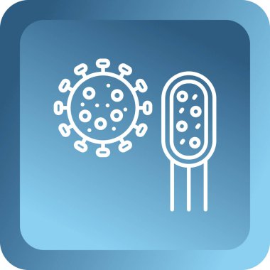 bakteri simgesi vektör illüstrasyonu