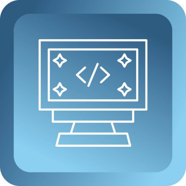 Web simgesi, basit bir monitör illüstrasyonu