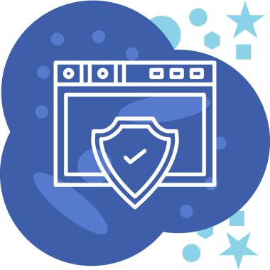 Internet güvenlik simgesi, vektör çizim