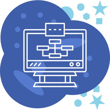 Bulut hesaplama simgesi vektör illüstrasyonu