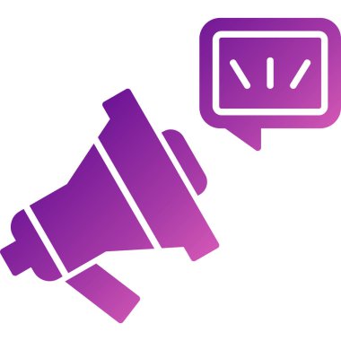 Megafon ikonu vektör illüstrasyonu