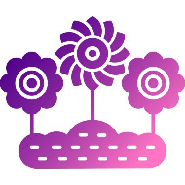 çiçek simgesi vektör illüstrasyonu