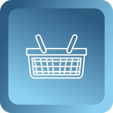 Alışveriş sepeti simgesi. Beyaz arka plan üzerinde Internet düğmesi