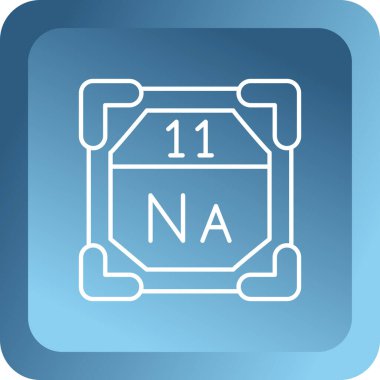Kimyasal bir tüpteki kimyasal element simgesinin gösterimi