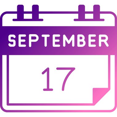 25 Eylül, düz günlük takvim simgesi. Tarih, gün, ay. Eylül ayı takvimi