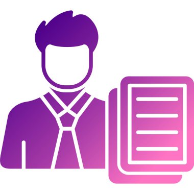 Evrak çantalı bir iş adamının vektör çizimi