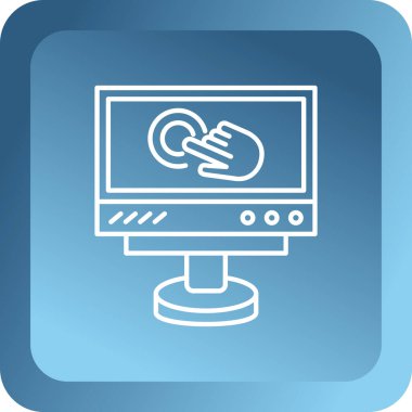 bilgisayar izleme simgesi, vektör illüstrasyonu