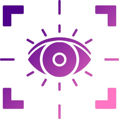 Göz. Web simgesi basit illüstrasyon