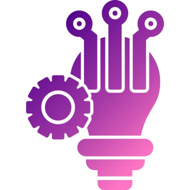 Simge içinde dişli ampul.