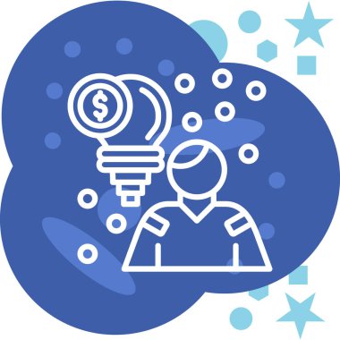 Bir fikrim var. Web simgesi basit illüstrasyon