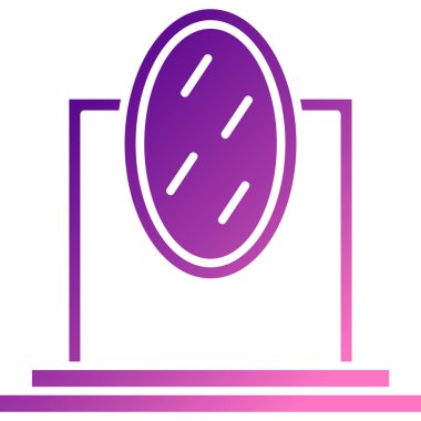 Aynanın etrafındaki renk çizgisi ikonu beyaz arkaplanda izole edilmiş. Gradyan daire şekilleri. vektör illüstrasyonu