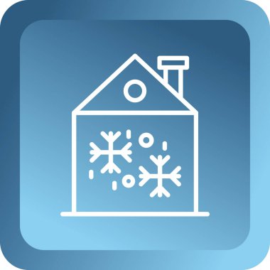 Mavi arkaplanda gri kar tanesi simgesi izole edildi. vektör illüstrasyonu