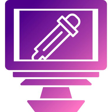 dizüstü bilgisayar ve kalem simgesi, vektör illüstrasyonu