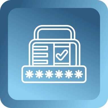 Düz biçimli giriş parolası simgesi