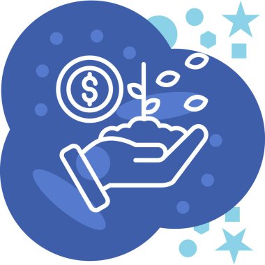 Para çantası simgesinin vektör illüstrasyonu