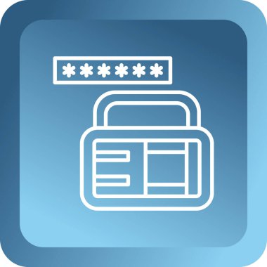 erişim parola simgesi, basit biçim